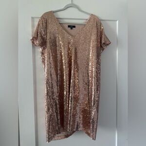 Lulu's Sparkling Pink Sequin Mini Dress